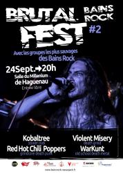 Brutal Bains Rock Fest #2 avec Kobaltree, Red Hot Chili Poppers, Violent Misery et WarKunt