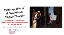 Vernissage musical<br />
Duo harpe / contrebasse : Sonia Louvet & Annabelle Galland